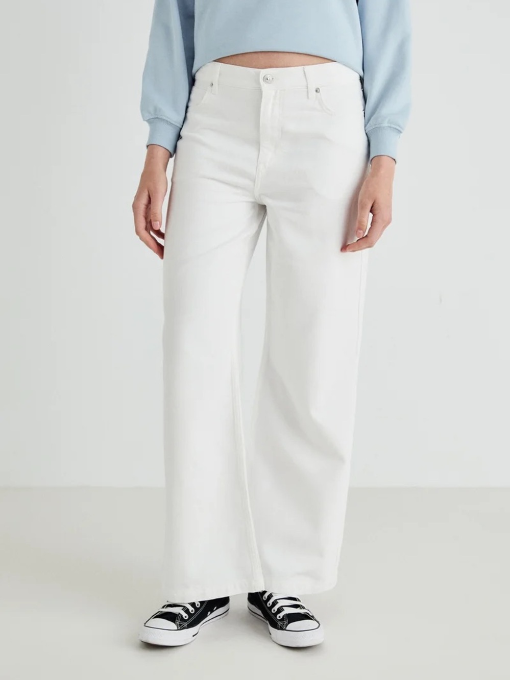 We the Free White Straight Leg Jeans